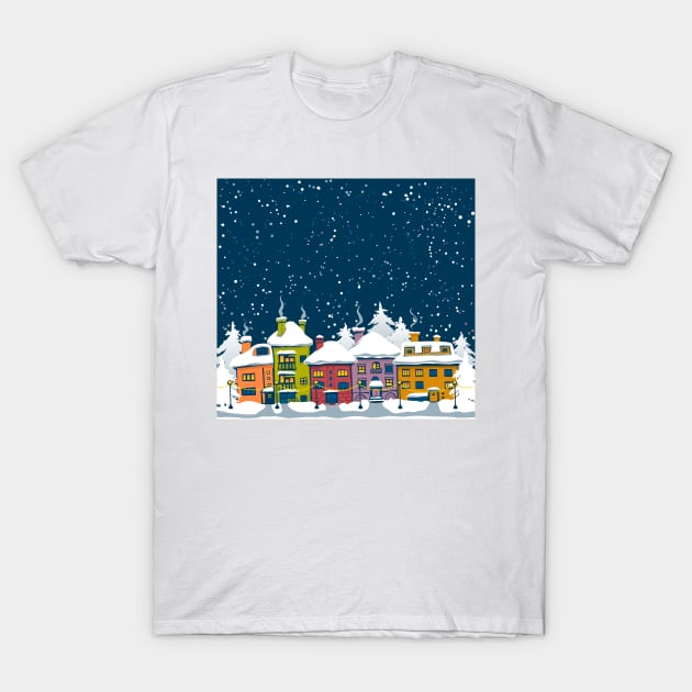 Winter town T-Shirt by katerinamk